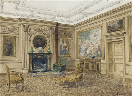 CASTIGLIONE GIUSEPPE Napoli 05/04/1829 - Parigi 1908Interno della...