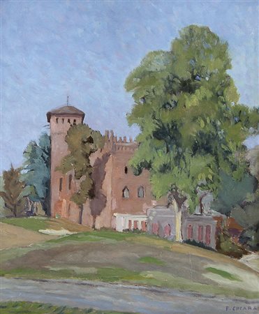 CHIARA FEDERICO Torino 1894 - 1980Castello del Valentinoolio cartone cm....