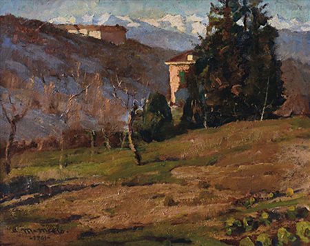 MERLO METELLO Milano 27/06/1886 - Torino 14/01/1964Fine d'inverno, 1941olio...