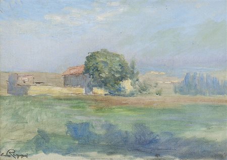 RIZZI EMILIO Cremona 05/05/1881 - Brescia 22/12/1952Paesaggioolio su tela...
