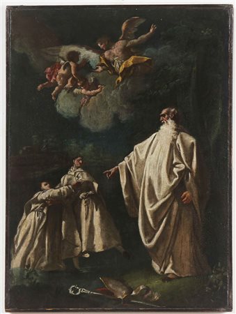 ARTISTA NAPOLETANO DEL XVIII SECOLO Senza titolo. Olio su tela . Cm 33,00 x...