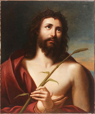 ARTISTA NEOCLASSICO Cristo. Olio su tela . Cm 61,00 x 74,00. NEOCLASSIC...
