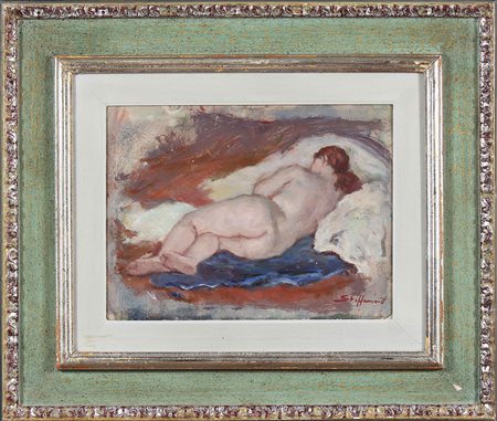 STEFFENINI OTTAVIO (1889 - 1971) Nudo di Donna. Olio su tela . Cm 40,00 x...