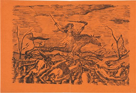 Henri Rousseau (Laval 1844 &ndash; Parigi 1910) LA GUERRE. 1894 Litografia a...