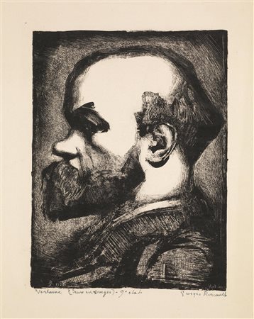 Georges Rouault (Parigi 1871 &ndash; 1958) VERLAINE. 1926/33 Litografia a...
