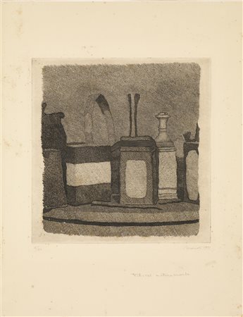 Giorgio Morandi (Bologna 1890 &ndash; 1964) NATURA MORTA. 1933 Acquaforte su...