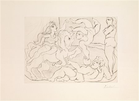 Pablo Picasso (Malaga 1881 &ndash; Mougins 1973) LE CIRQUE. 1933 Puntasecca....
