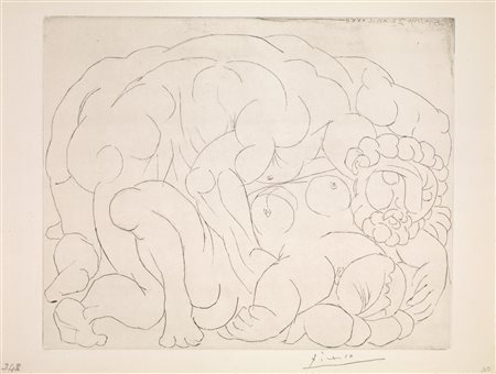 Pablo Picasso (Malaga 1881 &ndash; Mougins 1973) LE VIOL II. 1933 Puntasecca....