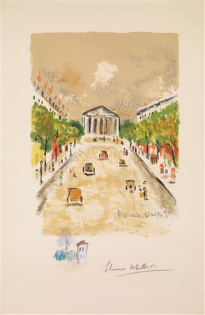 Maurice Utrillo (Parigi 1883 Dax 1955) LA MADELEINE. 1955 Litografia a...