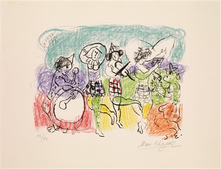 Marc Chagall (Vitebsk 1887 St. Paul de Vence 1985) LES PETITS ARLEQUINS. 1962...