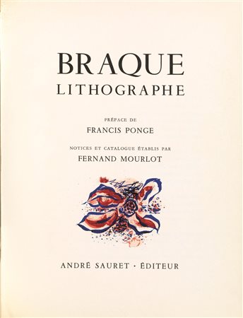 Fernand Mourlot, Braque lithographe Andr&eacute; Sauret, Parigi 1963....