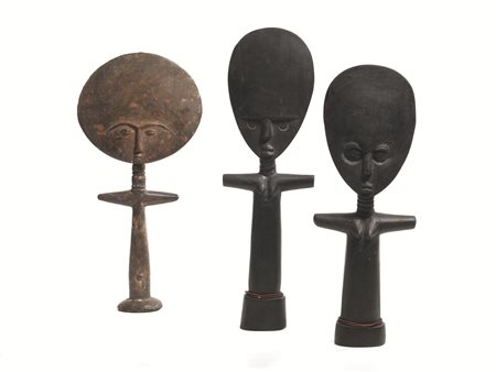 TRE AKWA-BA (BAMBOLE DELLA FECONDIT&Agrave;) Provenienti da Akan, Ghana,...