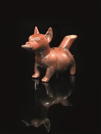 SCULTURA, ARTE PRECOLOMBIANA MESSICANA raffigurante animale in terracotta, cm...
