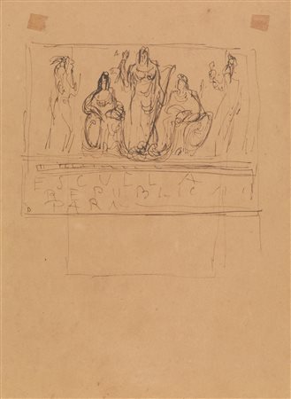 Lucio Fontana (Rosario de Santa F&egrave; 1899 - Comabbio 1968) STUDI PER...