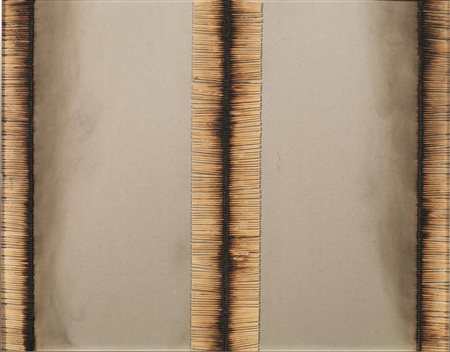 Bernard Aubertin (Fontenay-aux-Roses 1934) DESSIN DE FEU fiammiferi combusti...