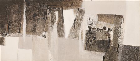 Bice Lazzari (Venezia 1900 - Roma 1981) COMPOSIZIONE o lio su tela, cm 65x146...