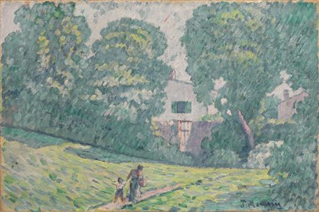 Piero Marussig (Trie s te 1879 - Pavia 1937) PAESAGGIO olio su tela, cm 40x60...