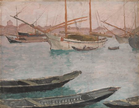 Pio Semeghini (Quistello 1878 - Verona 1964) CANALE DELLA GIUDECCA o lio su...