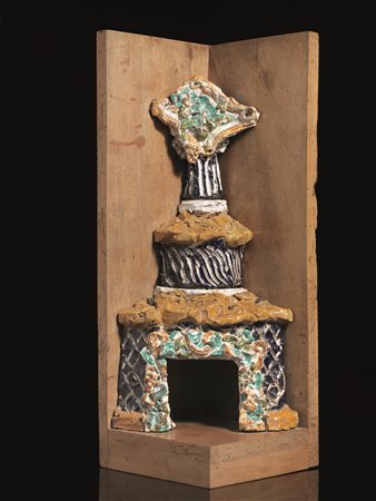 Leoncillo Leonardi (Spoleto 1915 - Roma 1968) PROGETTO PER CAMINO ceramica...