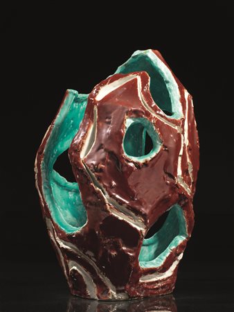 Leoncillo Leonardi (Spoleto 1915 - Roma 1968) VASO SCULTURA ceramica...