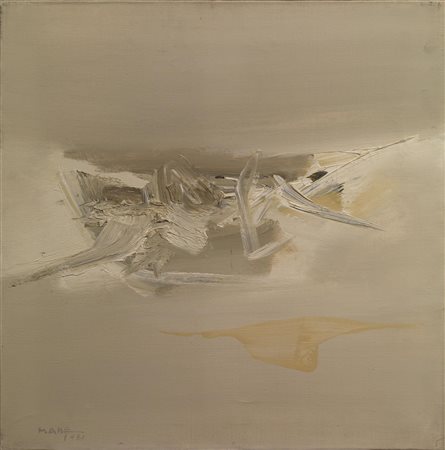 Manabu Mabe (Brasile 1924 - 1997) POEMA 247 olio su tela, cm 60x6 0 firmato e...