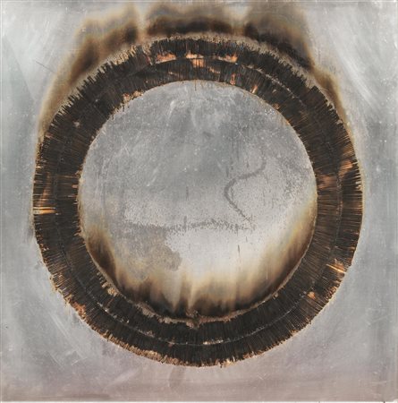 Bernard Aubertin (Fontenay-aux-Roses 1934) CERCLE DE FEU fiammiferi combusti...