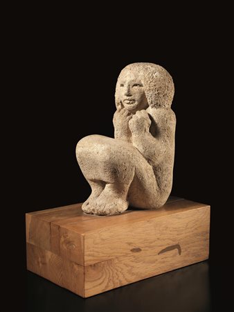 Giuliano Vangi (Barberino Di Mugello (FI) 1931) FIGURA FEMMINILE SEDUTA...