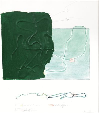 Agostino Bonalumi (Vimercate 1935 - Monza 2013) STUDIO acrilico, acquerello,...