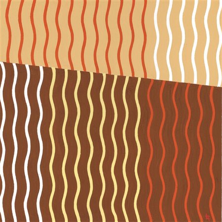 Luigi Ravasio (Bergamo 1930) TENDENZE tempera su cartoncino, cm 23x23 siglato...