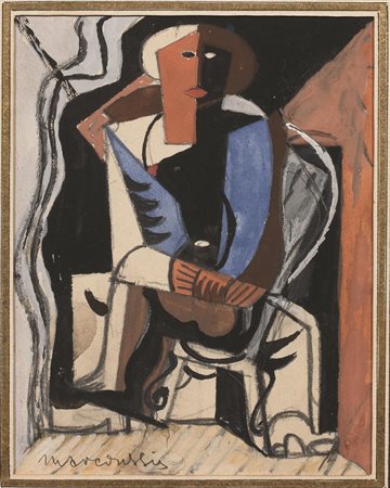 Louis Marcoussis (Varsavia 1878 - Cusset 1941) COUPLE ASSIS t empera su...