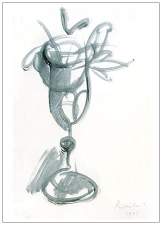 PRIMO CONTI Firenze 1900 – Fiesole 1988 Senza titolo 1967 Pittura su carta 32...