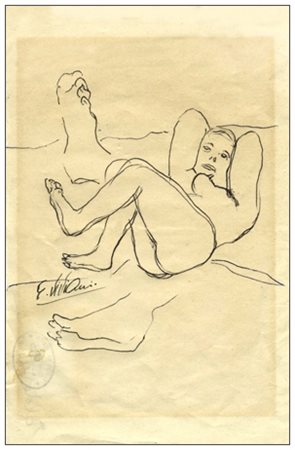 GIUSEPPE VIVIANI Agnano Pisano 1898 – Pisa 1965 Senza titolo Penna su carta...