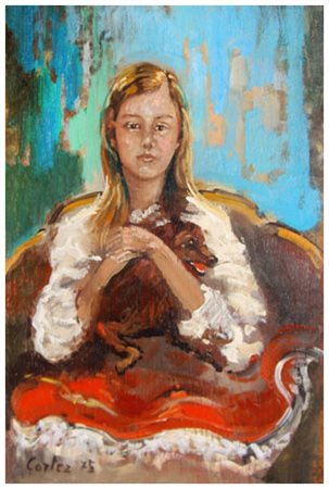 CORTEZ Senza titolo 1975 Olio su tavola 30 x 20. Firma e data in b. a s.