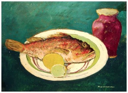 NELLO GIOVANNELLI Livorno 1922 – Livorno 1996 Senza titolo Olio su tavola 25...