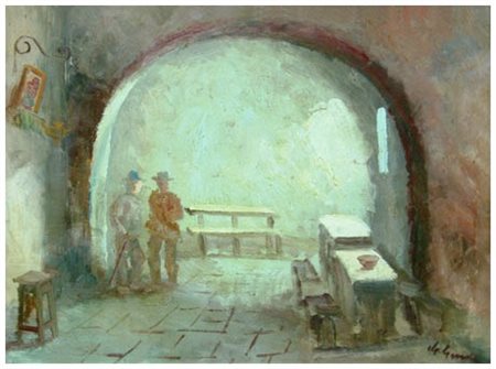 GUIDO GUIDI Livorno 1901 – Livorno 1998 Senza titolo Olio su tavola 35 x 50....