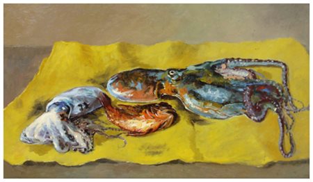 GIO BATTA LEPORI Livorno 1911 – Livorno 2002 Senza titolo Olio su faesite 35...