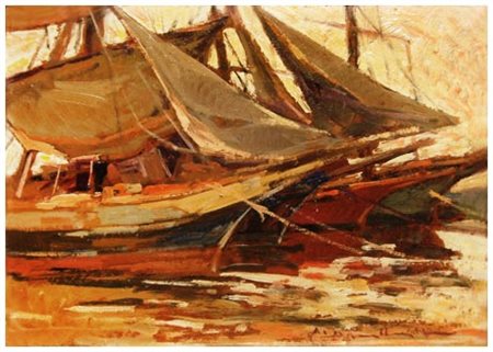 CARLO DOMENICI Livorno 1898 – Valdana di Portoferraio 1981 Senza titolo Olio...