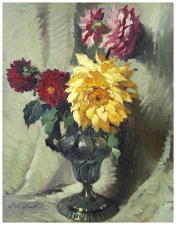 CAFIERO FILIPPELLI Livorno 1889 – 1973 Senza titolo Olio su tavola 45 x 35....