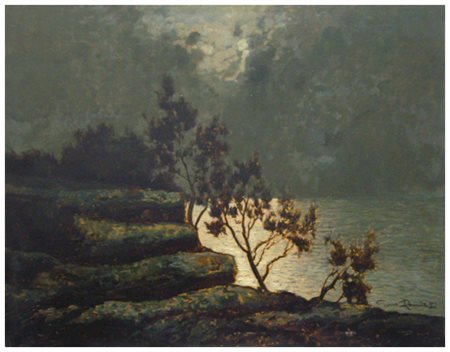 GINO ROMITI Livorno 1881 – 1967 Senza titolo XII Olio su tavola 34,7 x 44,5....