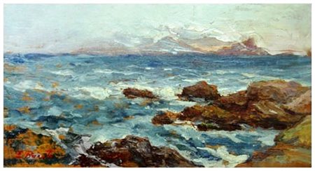 EZELINO BRIANTE Napoli 1901 – Roma 1971 Senza titolo Olio su tavola 17,8 x...