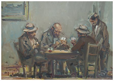 LEDO GRAGNOLI Arezzo 1934 – Firenze 1970 Senza titolo Olio su tela 35 x 50....