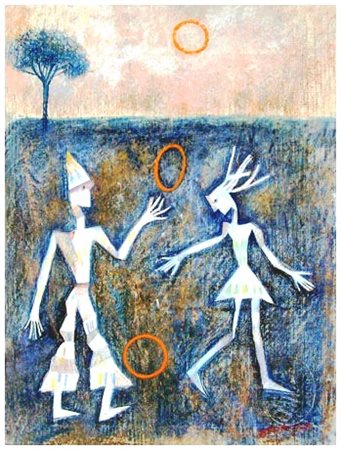 ENRICO BENAGLIA Roma 1938 Senza titolo T.m. e pastelli su cartoncino 65 x...