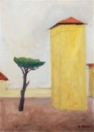 Ottone Rosai Firenze 1895 - Ivrea (To) 1957 Il Pino, 1956 ca. Olio su tela,...