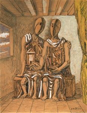 Giorgio de Chirico Volos 1888 - Roma 1978 Archeologi, primi anni Settanta...