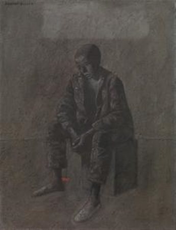 Xavier Bueno Vera de Bidesoa 1915 - Fiesole (Fi) 1979 Ragazzo seduto, (1961)...