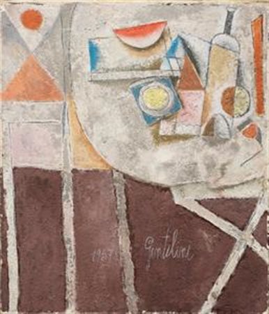 Franco Gentilini Faenza (Ra) 1909 - Roma 1981 Natura morta (n. 1), 1957 Olio...