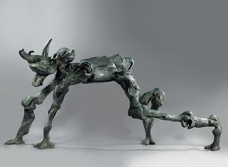 Salvador Dalí Figueras 1904 - 1989 Elefante cosmico, 1974 ca. Scultura in...