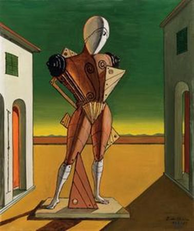 Giorgio de Chirico Volos 1888 - Roma 1978 Trovatore, 1973 ca. Olio su tela,...