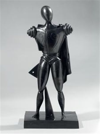 Giorgio de Chirico Volos 1888 - Roma 1978 Il grande trovatore Scultura in...