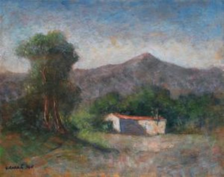 Carlo Carrà Quargnento (Al) 1881 - Milano 1966 Paesaggio apuano, 1940 Olio su...